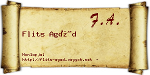 Flits Agád névjegykártya